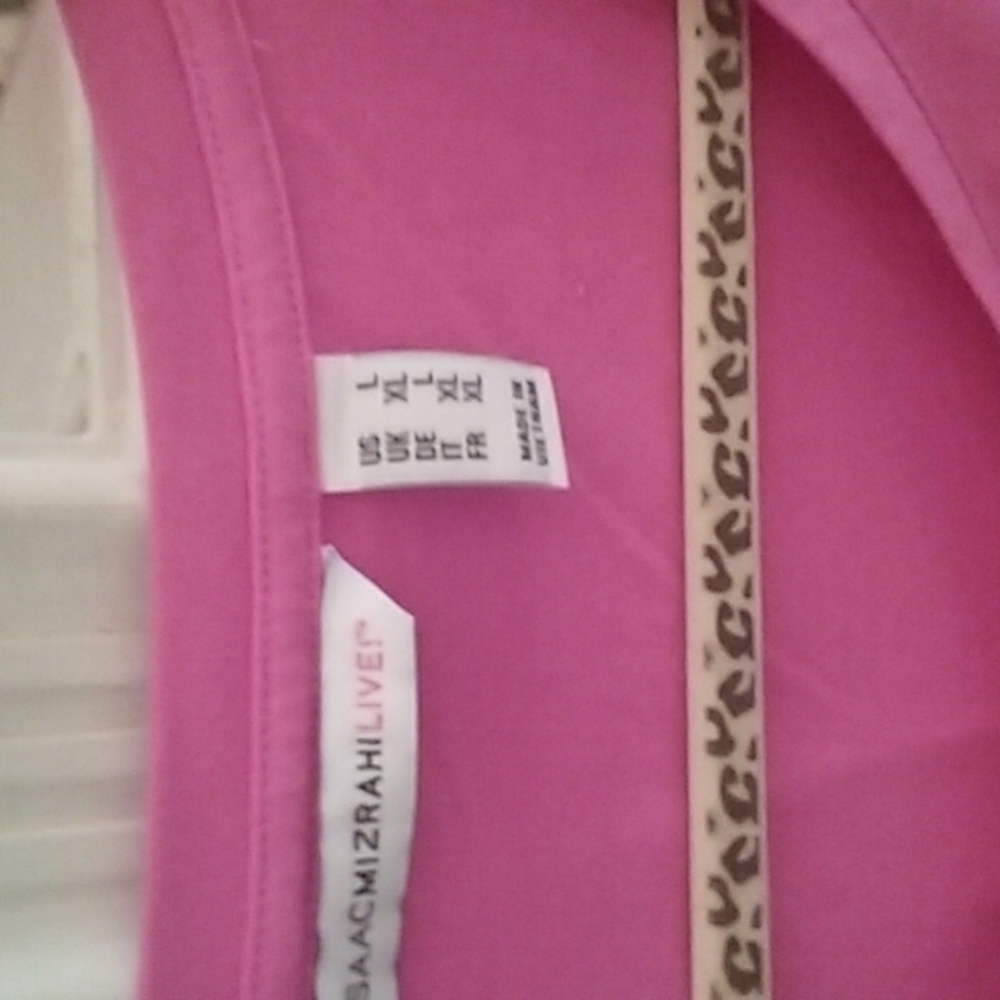 Isaac live pink peplum top - Picture 2 of 3